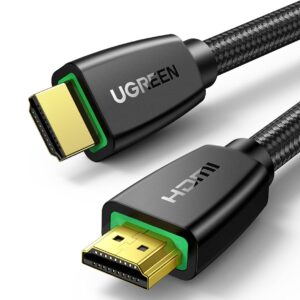 UGREEN 4K@60Hz HDMI 2.0 Cable 0.5M Braided Cord 18Gbps High Speed with Ethernet Support HDCP 2.2ARC 3D Compatible with UHD TV Monitor Soundbar Computer Xbox 360 PS5 PS4 Switch Blu-ray