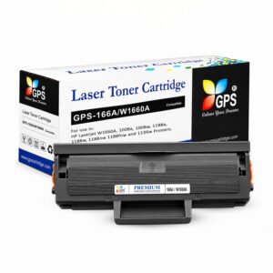 GPS Colour Your Dreams 166A Toner Cartridge for HP Black LaserJet W1660A , 1008a , 1008w, 1188a, 1188w , 1188nw, 1188fnw , 1136w Printers (166A -1pcs)