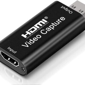 4K HDMI Video Capture Card, Tobo Card Game Capture Card Audio Capture Adapter HDMI to USB 2.0 Record Capture Device for Streaming, Live Broadcasting, Video Conference, Teaching, Gaming (Pack-1)