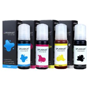 Splashjet 003 Compatible Refill Ink for Epson L3110, L3150, L3250, L3252, L3115, L3116, L3101, L3210, L3215, L3216, L3151, L3152, L3156, L5190 Printers (Multicoloured, 70gm) – 501737