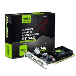 FRONTECH GT 740 Graphics Card | 128-Bit PCIe 3.0 GPU | High Performance Gaming Graphics Card with Single Cooling Fan | Desktop PC Graphics Solution (GRP-0005, Black)