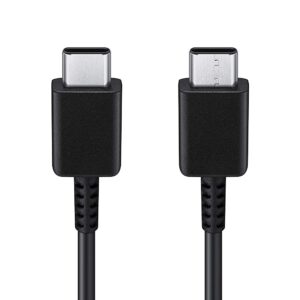 Original 45W Fast Charging Type C Cable for Samsung S10Plus S21 Note 20 Ultra S10 Lite (Type C to C Cable-Black) (1103)