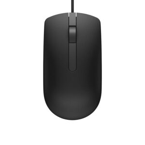 MS116 Wired Mouse, 1000 DPI, Scrolling Wheel, 2 Buttons, 1 x USB, Optical LED Tracking, Plug and Play, Scrolling Wheel, Black