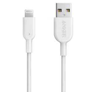 Powerline II Lightning Cable,Apple MFi Certified,USB Charging/Sync Lightning Cord Compatible with iPhone 14/13/12/11/X/XS/XR/SE/8 Plus/7/6 and More (3FT,White)