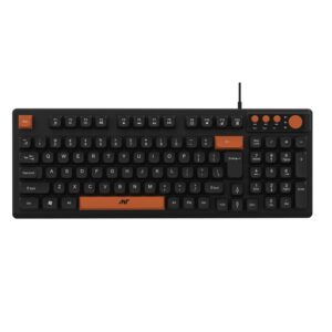 Master 01 New Gen Full Size Wired Office Keyboard | 98 Keys Compact Layout with 4 Multimedia Keys | Membrane Switches | 5M Clicks Life | Windows/Mac/Linux Compatible – Black