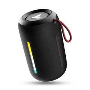 Stone 352 Pro/Stone 358 Pro w/ 14W Signature Sound, Up to 12 Hours Playback, RGB LEDs, TWS Feature, Built-in Mic, BTv5.3, Free Music Streaming on JioSaavn Bluetooth Speaker (Raging Black)