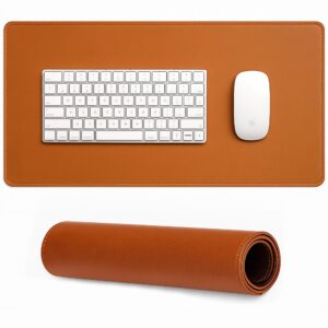 Premium Vegan Leather Office Desk Mousepad -for Office Accessories, Gaming Desk and Daily Object Deskmat for a Sleek Workspace (Desk Mat, 1)